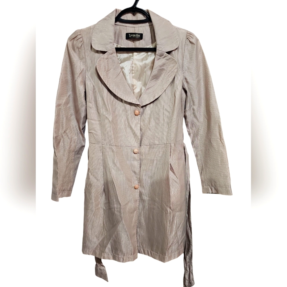 Women's Pale Pink Trench Coat – Fits XS